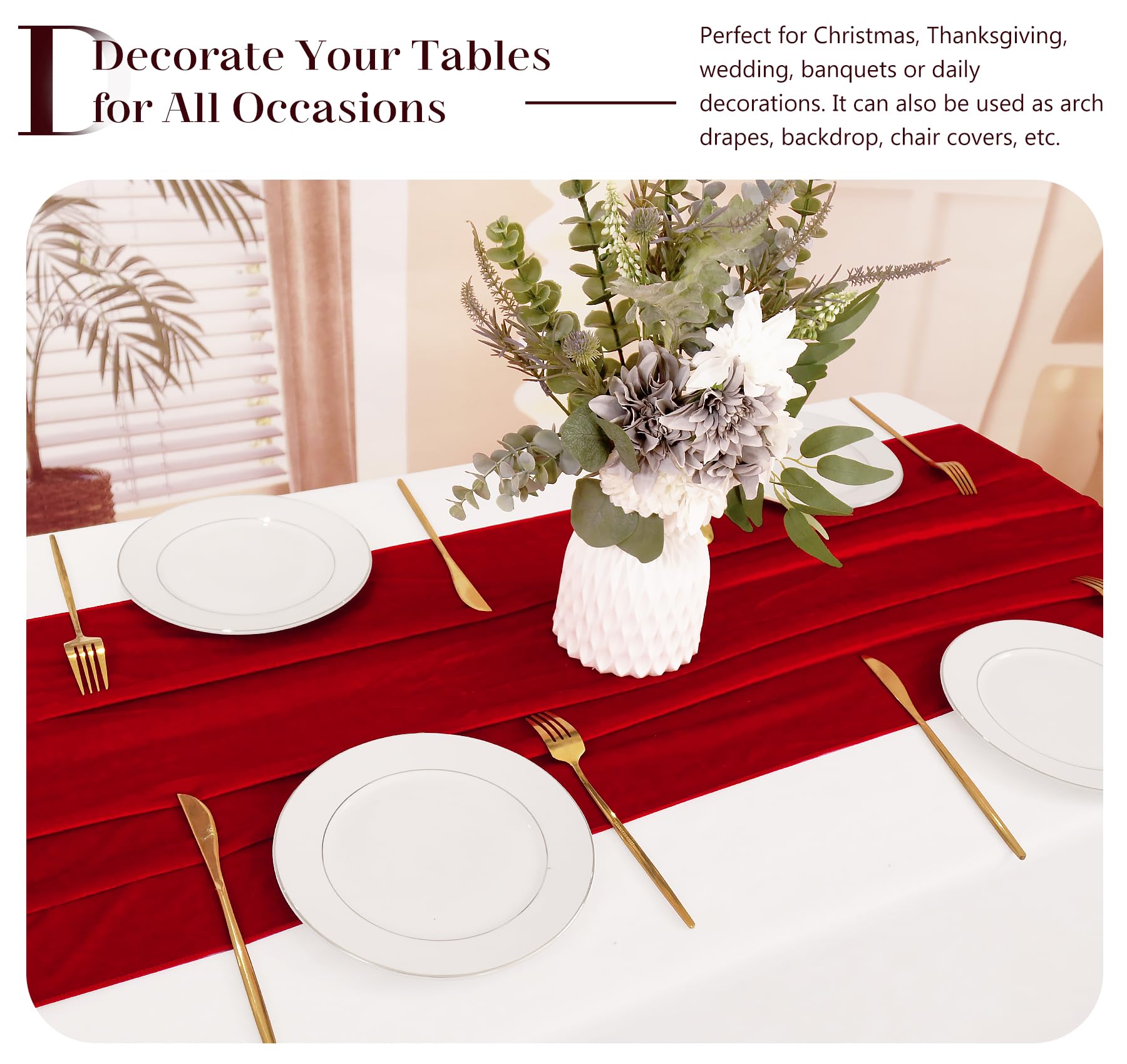 Mantel de mesa para fiestas, estilo lujoso y fácil de limpiar.