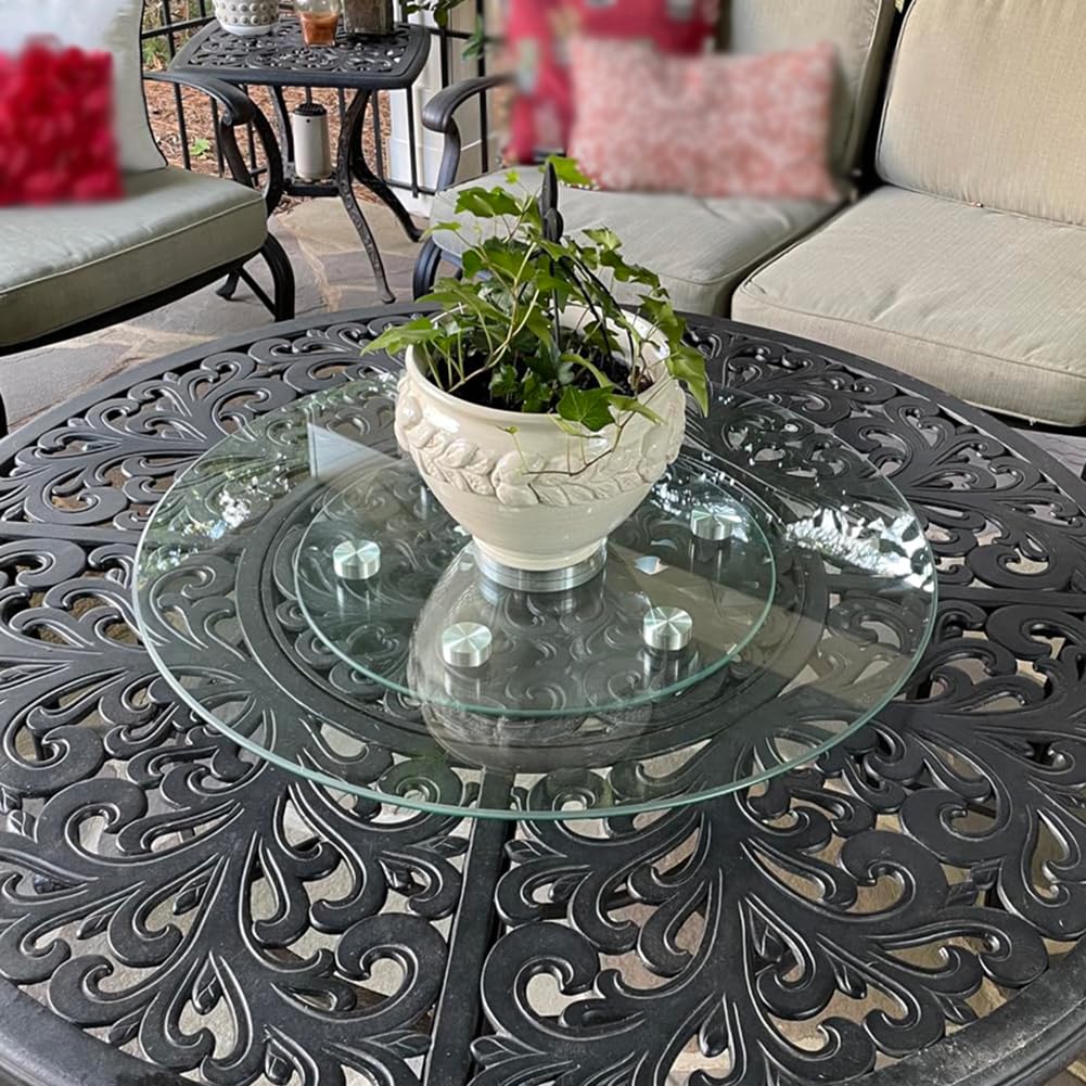 Jalidun Lazy Susan con giro de 360 grados, movimiento suave para repartir platos.