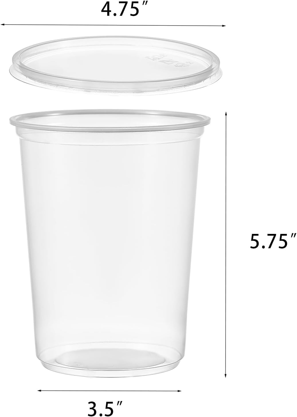 Jaluxing containers para sopas para llevar, transparentes y fáciles de distinguir