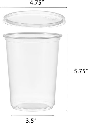 Jaluxing containers para sopas para llevar, transparentes y fáciles de distinguir
