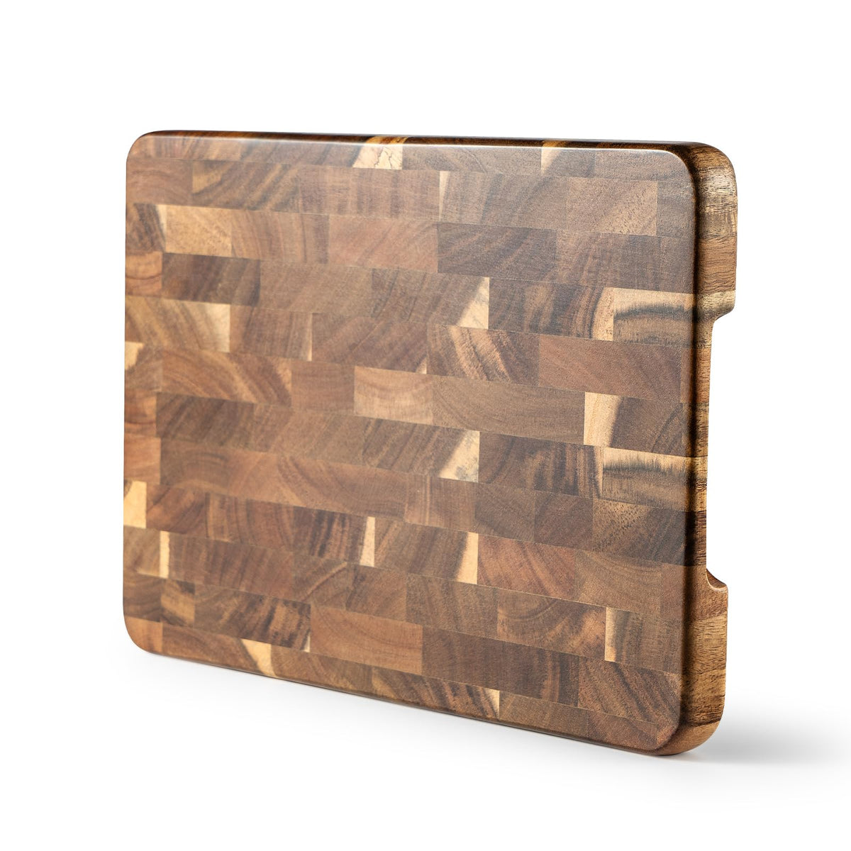 James.F tabla de cortar acacia vista superior, resistente y con grano final