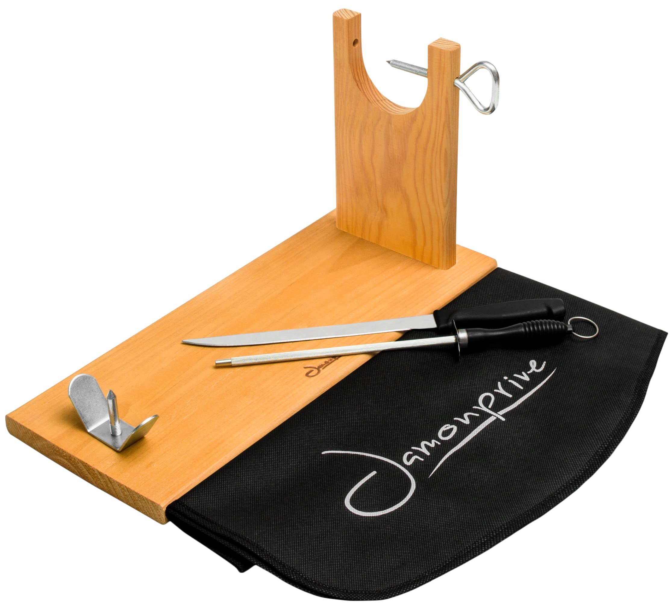 Sostén Jamonprive para jamón estable y equilibrado durante el corte.