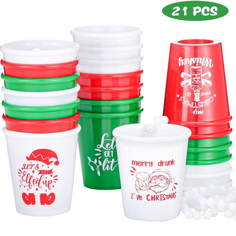 Janmercy vaso chupito plástico de 2 oz, ligero y reutilizable.