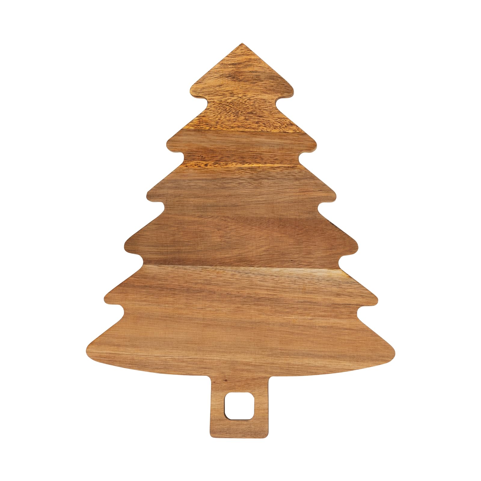 JANSHU árbol navideño: tablero de corte con asa para preparar y presentar aperitivos.