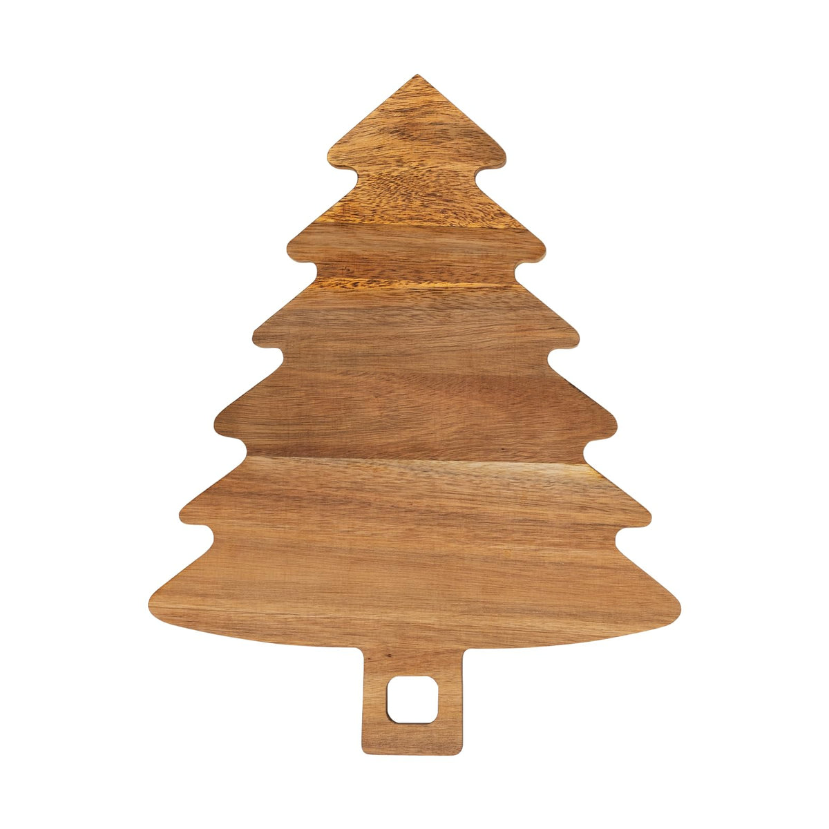 JANSHU árbol navideño: tablero de corte con asa para preparar y presentar aperitivos.