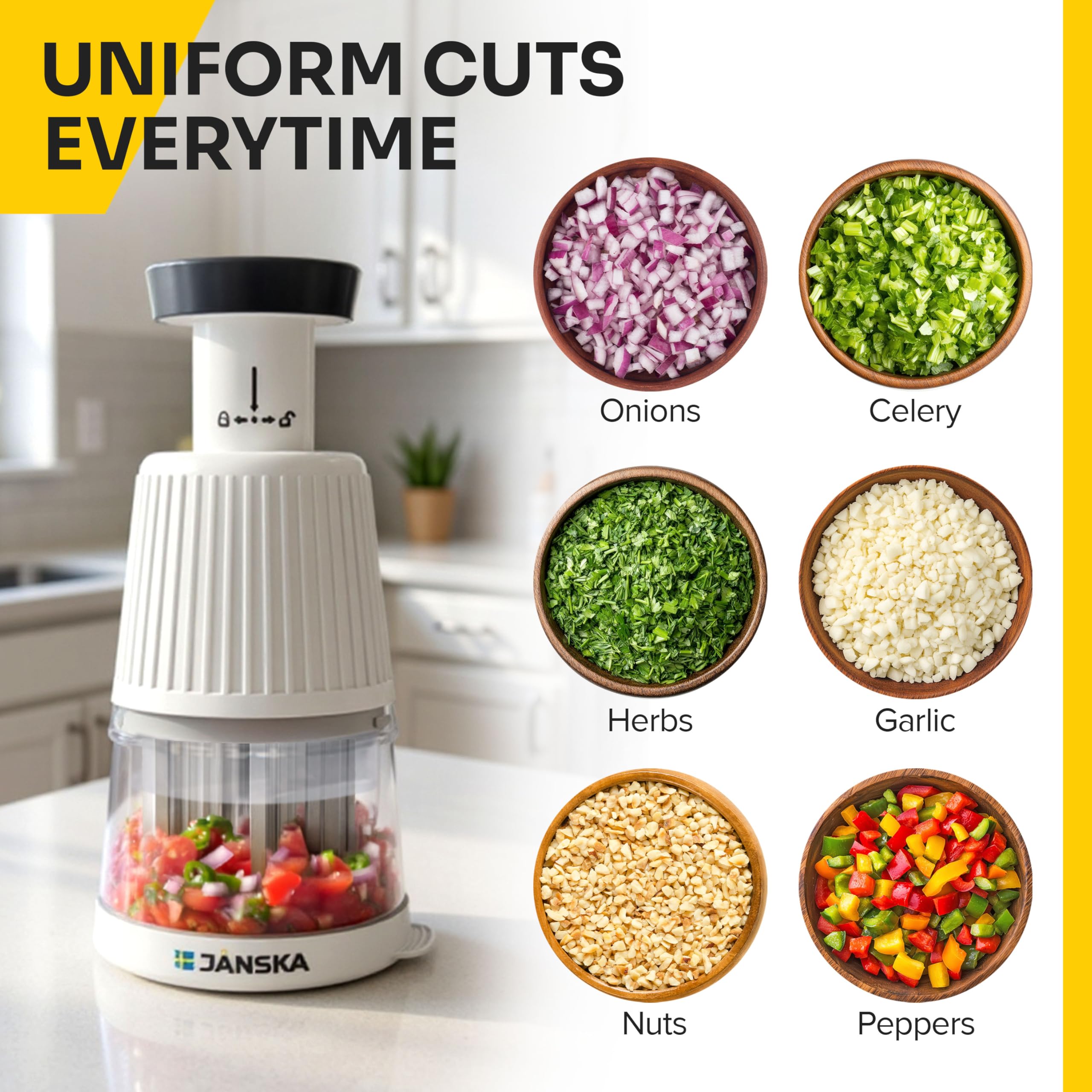 JANSKA Ultrachop uso manual sin electricidad, ideal para cualquier cocina