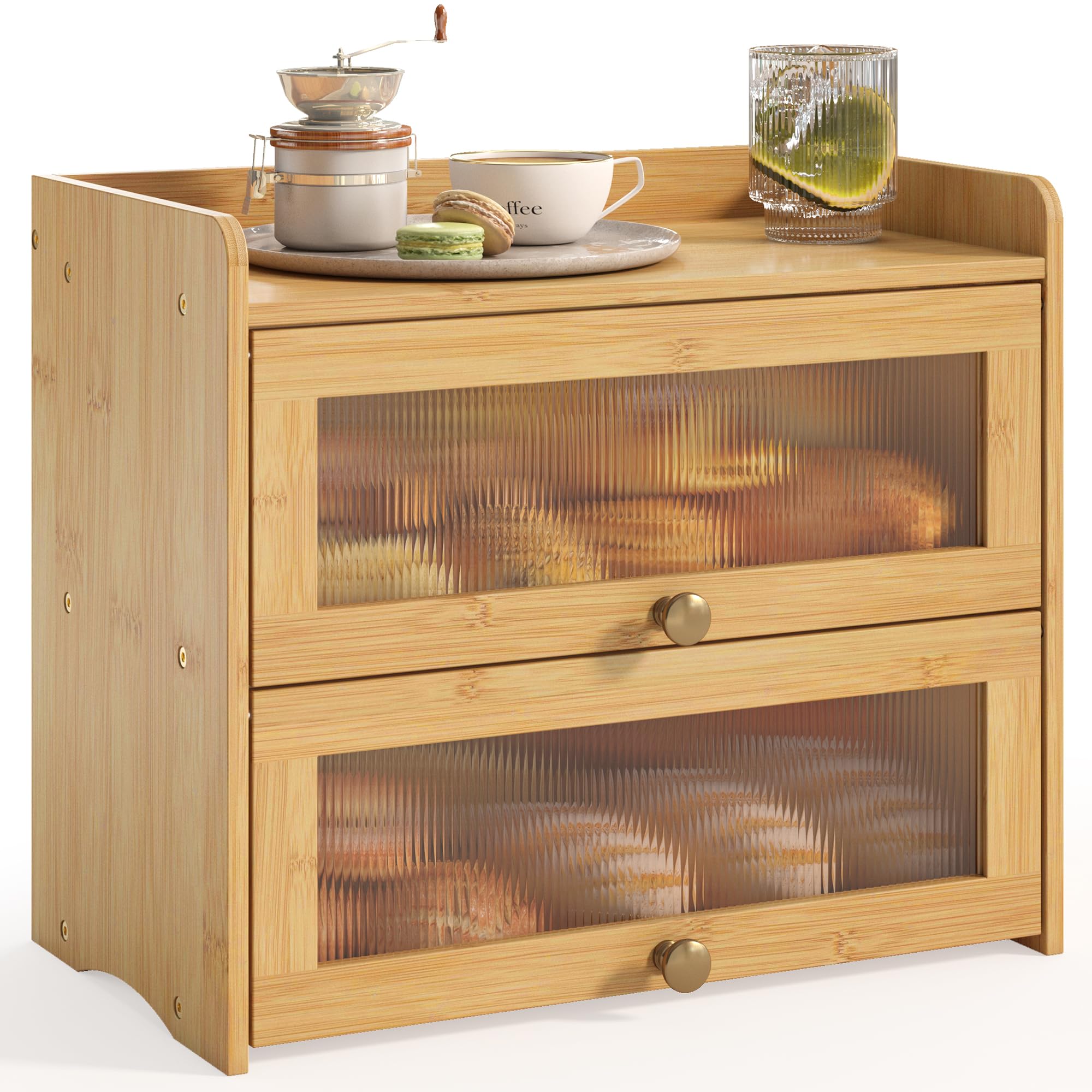 Caja Jansnimen de doble capa con ventana para ver el pan fresco sin abrir.