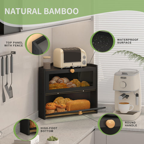 Caja de pan JANSNIMEN con diseño rústico para cocina organizada.