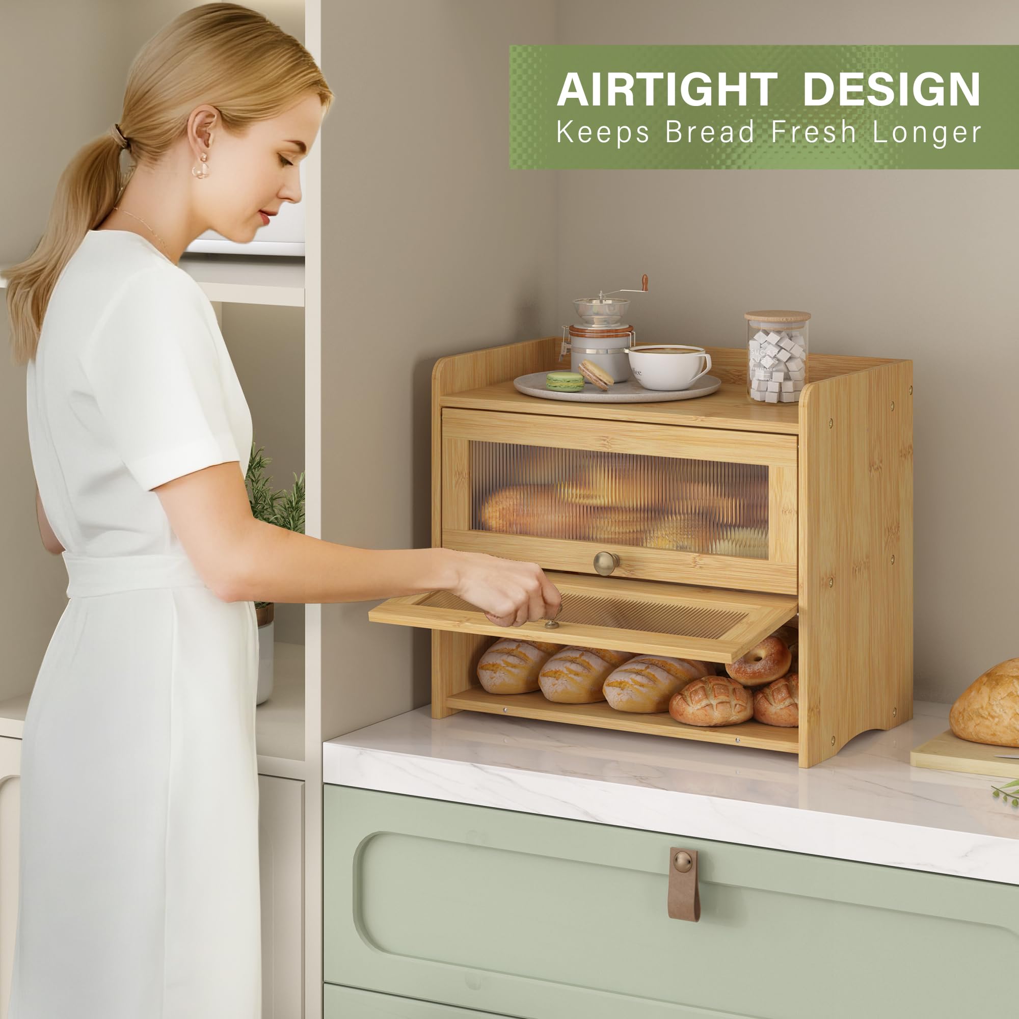 Estante superior plano con valla Jansnimen para cortar pan y armar sándwiches.
