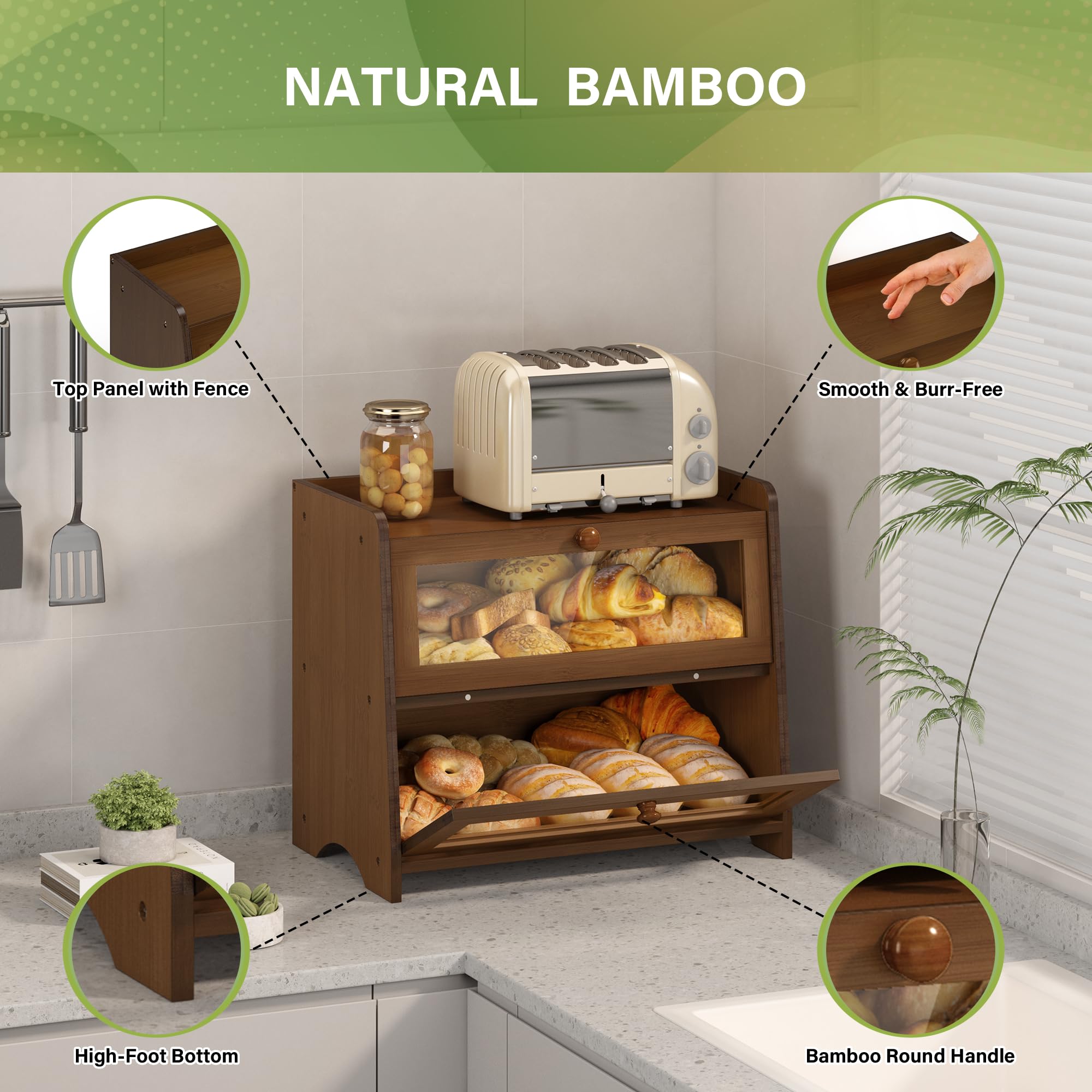 JANSNIMEN panera de almacenamiento multiuso para utensilios y alimentos.