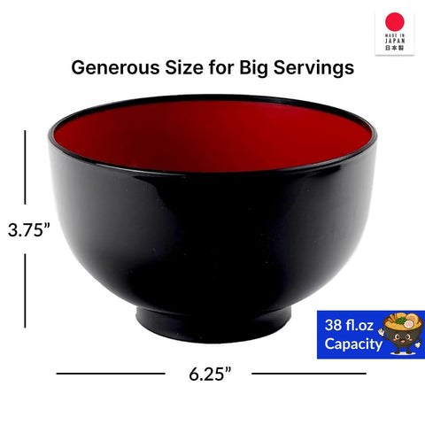 JapanBargain cuenco ramen de 38oz, tamaño práctico para porciones generosas