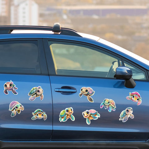 Imán para armario metálico JAPBOR, estilo oceánico con tortugas.