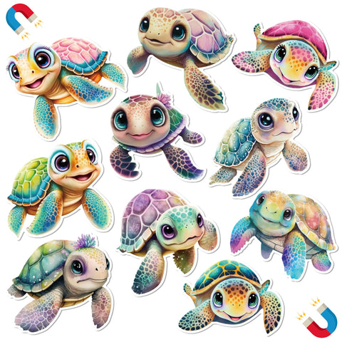 Imán JAPBOR para puertas de crucero con tortugas marinas, decorativo y removible.