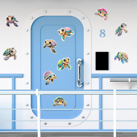 Imán JAPBOR para puerta de barco con tortuga marina decorativa y duradera.