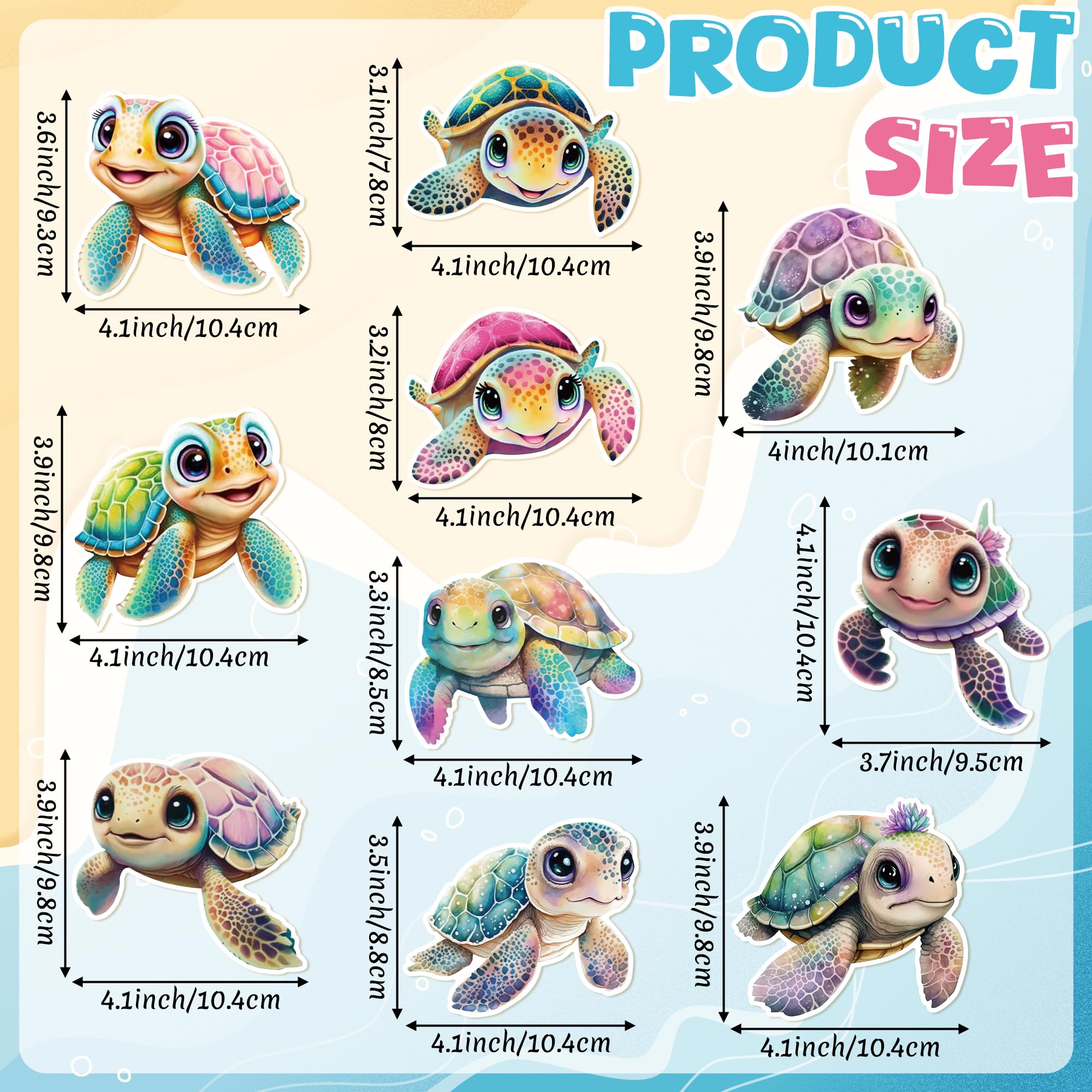 Imán JAPBOR para refrigerador con tortuga marina, adhesión fácil y limpia.