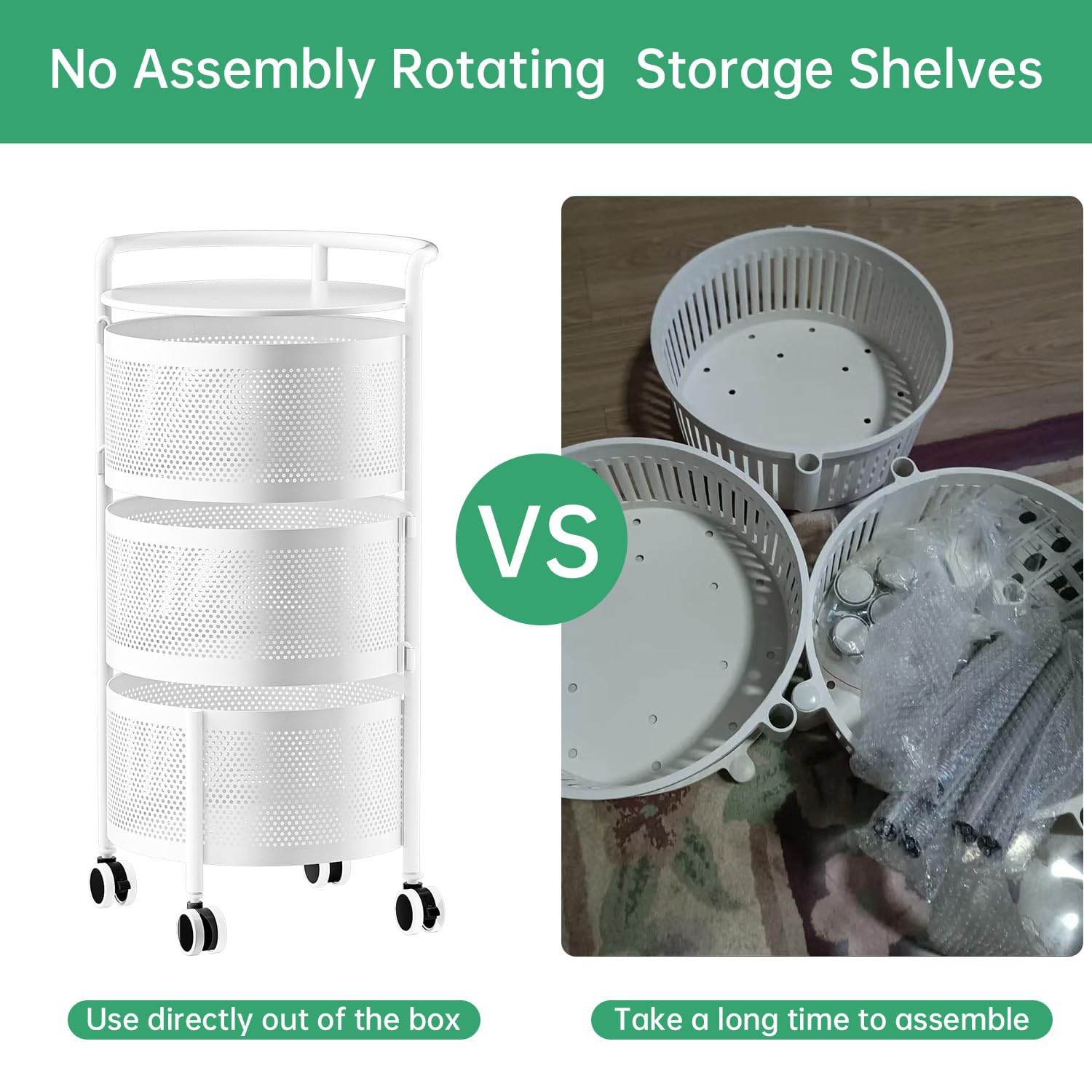 Soporte con ruedas para almacenar y mover fácilmente.