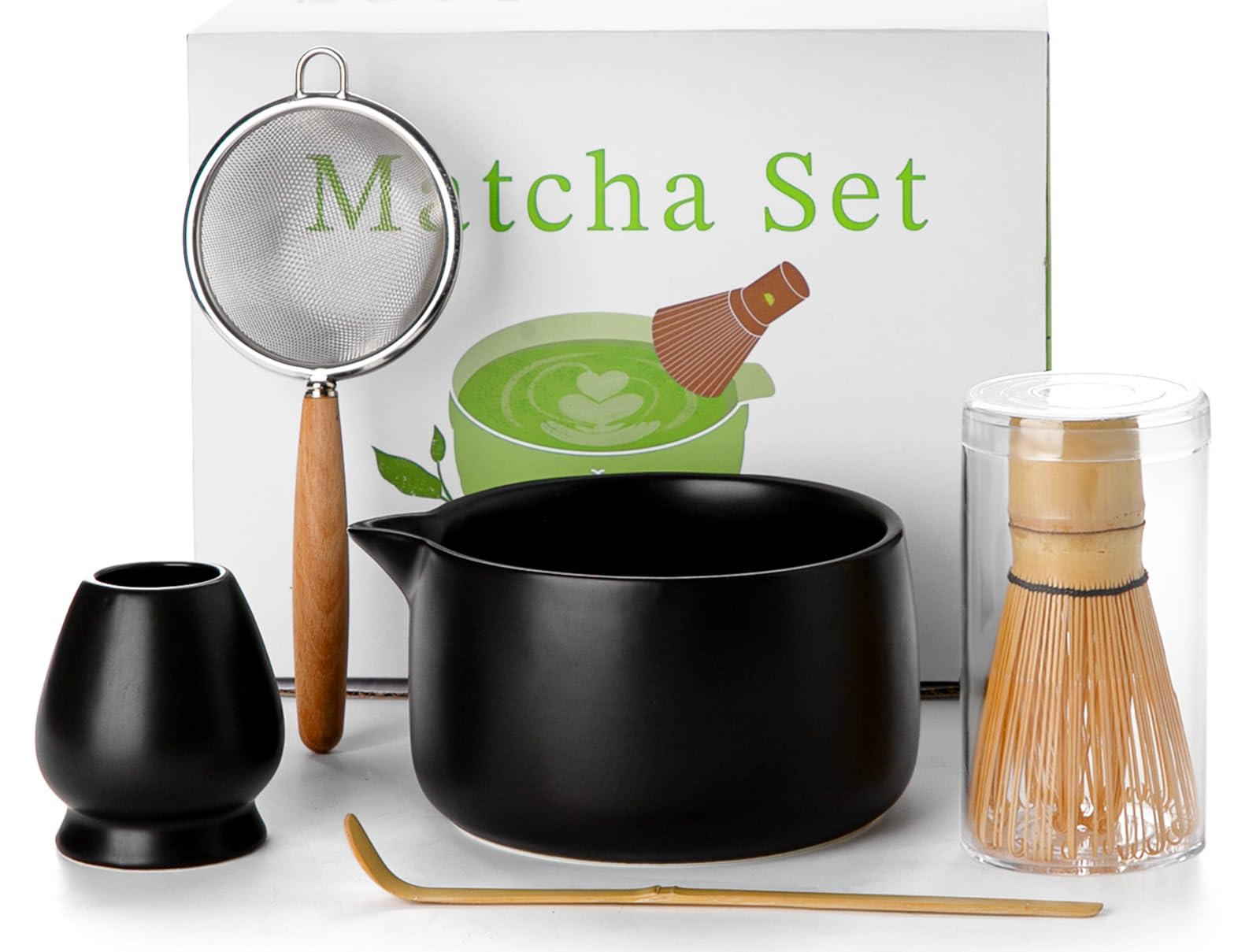 Jardin Tesoro batidor de matcha de bambú para una mezcla suave y cremosa