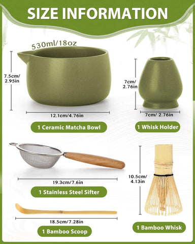Cuchara de bambú para medir y espolvorear matcha con precisión