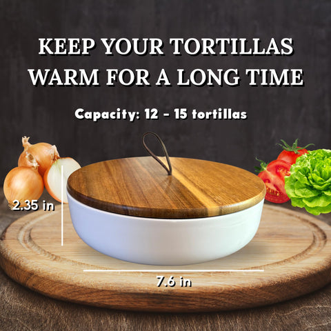 JARISAH tortillas calientes en cerámica, retienen calor para tacos frescos
