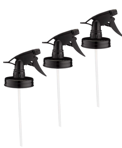 Jarmazing Products tapas rociador para frascos Mason, boca regular, negro, rociado uniforme para limpieza