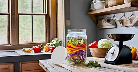 Uso de fermentación casera con frascos JARMING COLLECTIONS duraderos.