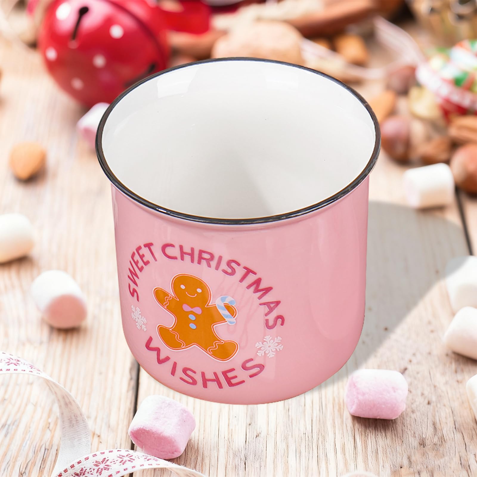 JarThenaAMCS empaque regalo navideño con tarro cerámico y detalle de jengibre.