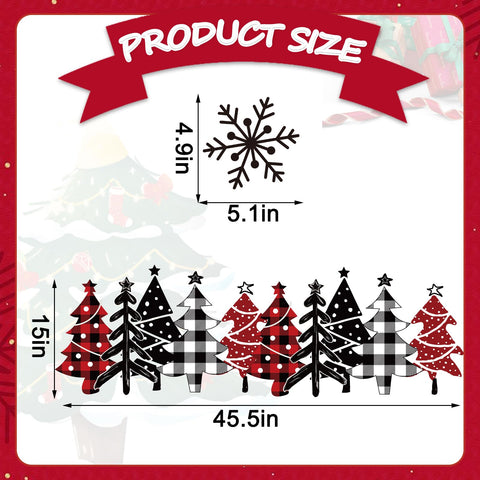 Imanes con árbol plaid navideño para nevera; añade ambiente festivo sin dañar superficies.