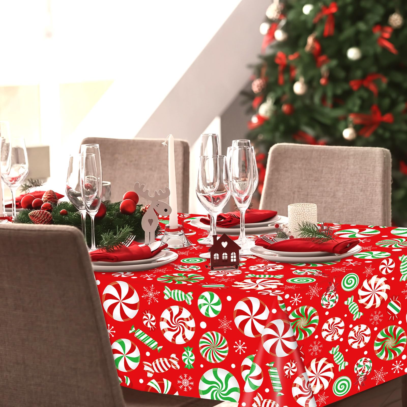 Mantel rectangular JarThenaAMCS 54x108 pulgadas cubre mesa grande.