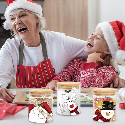 JarThenaAMCS frascos navideños ideales para regalo y organización.