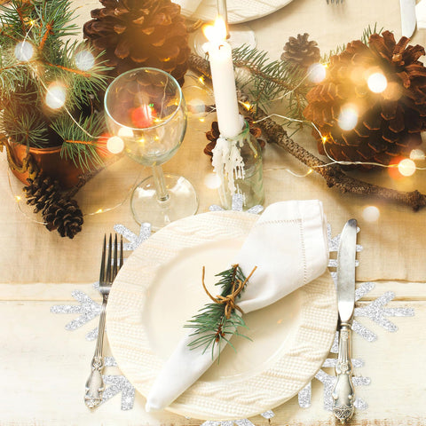 JarThenaAMCS decoración invernal para fiestas y cenas en casa