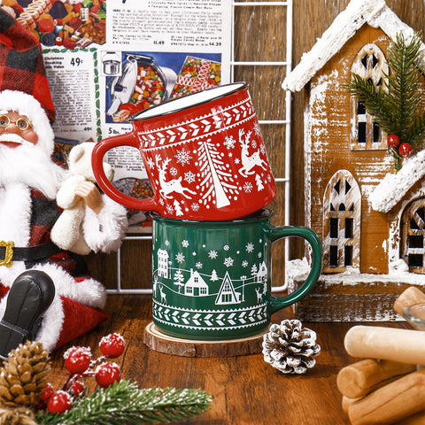 JarThenaAMCS tazas-navidad-capacidad-15onzas, perfecta para bebidas calientes.
