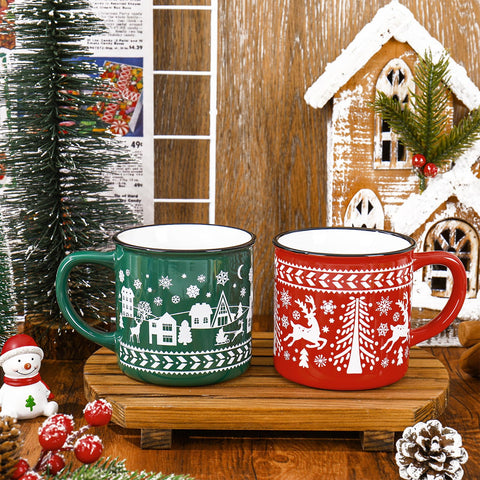 JarThenaAMCS tazas-navidad-ceramica-resistente, duraderas para uso diario.
