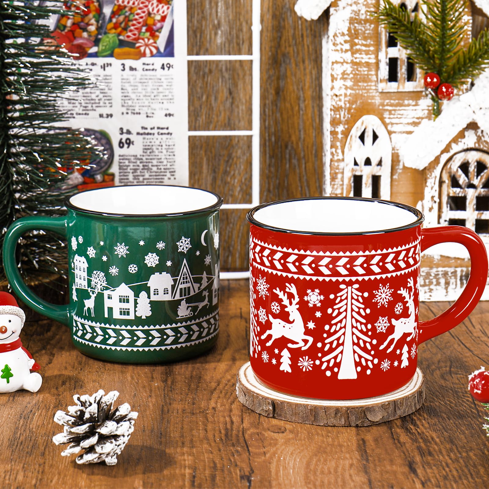 JarThenaAMCS tazas-navidad-dos-piezas, ideal para desayunos festivos.