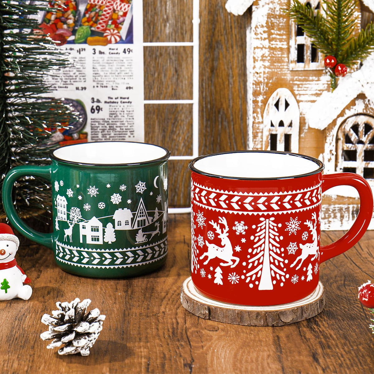 JarThenaAMCS tazas-navidad-dos-piezas, ideal para desayunos festivos.