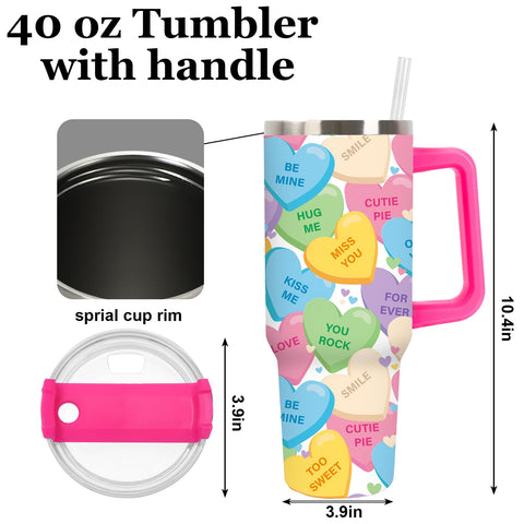 JarThenaAMCS Tumbler 40 oz de acero inoxidable, mantiene frío o caliente por horas