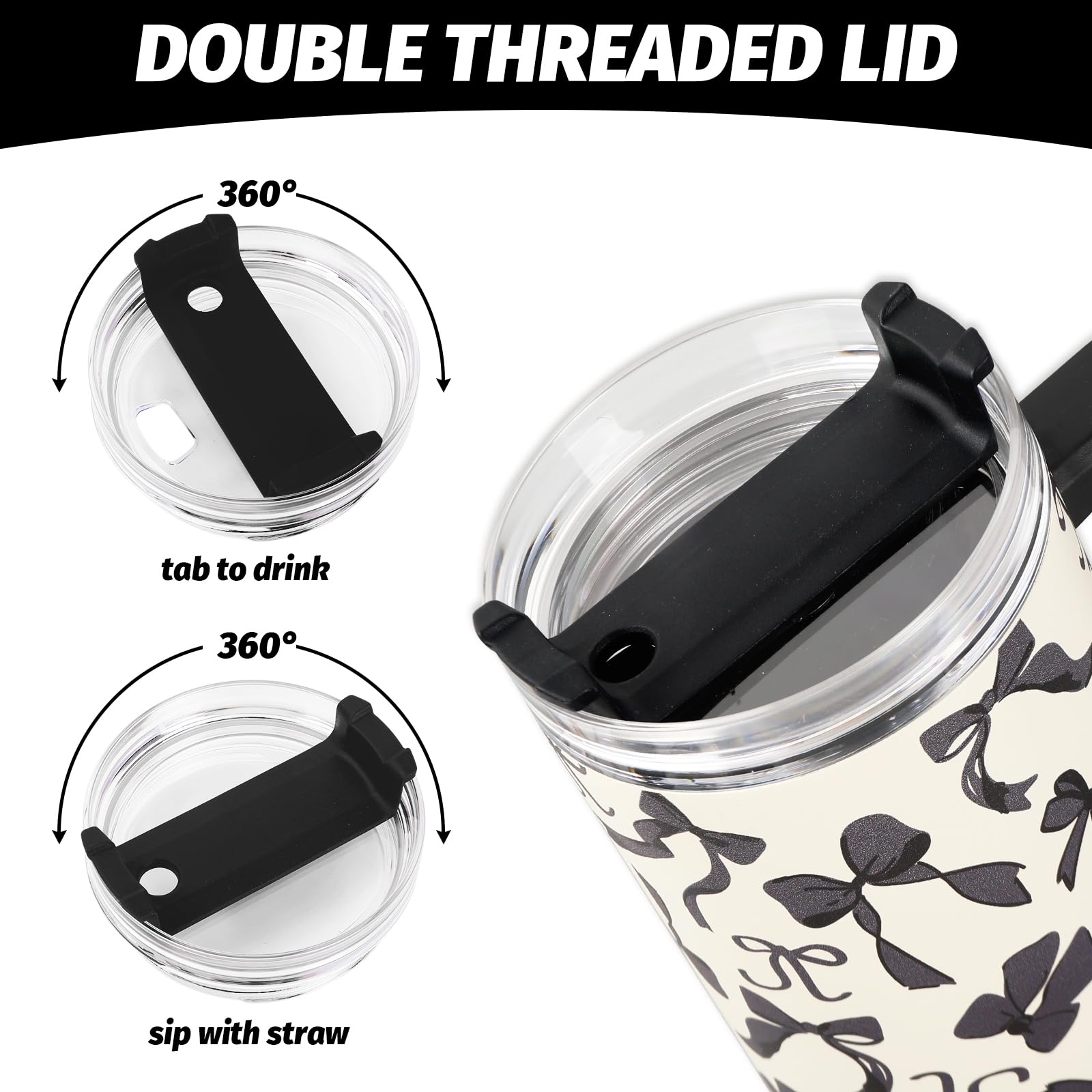 JarThenaAMCS vaso aislante con tapa y pajita reutilizable para bebidas.