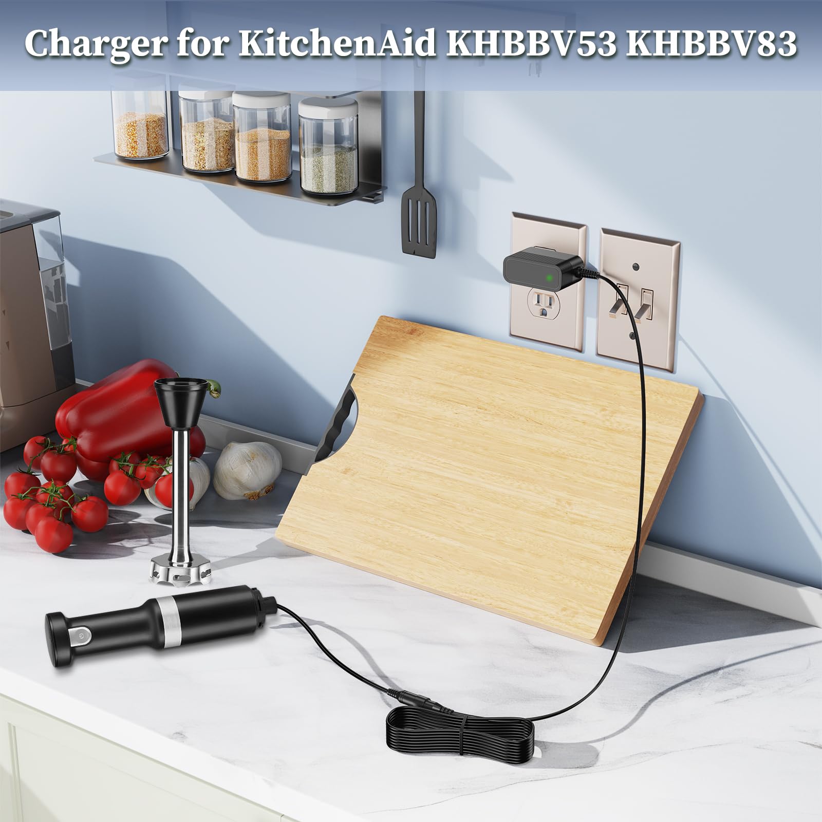 JATERSERN adaptador KHBBV53, 14V para batidora de mano.