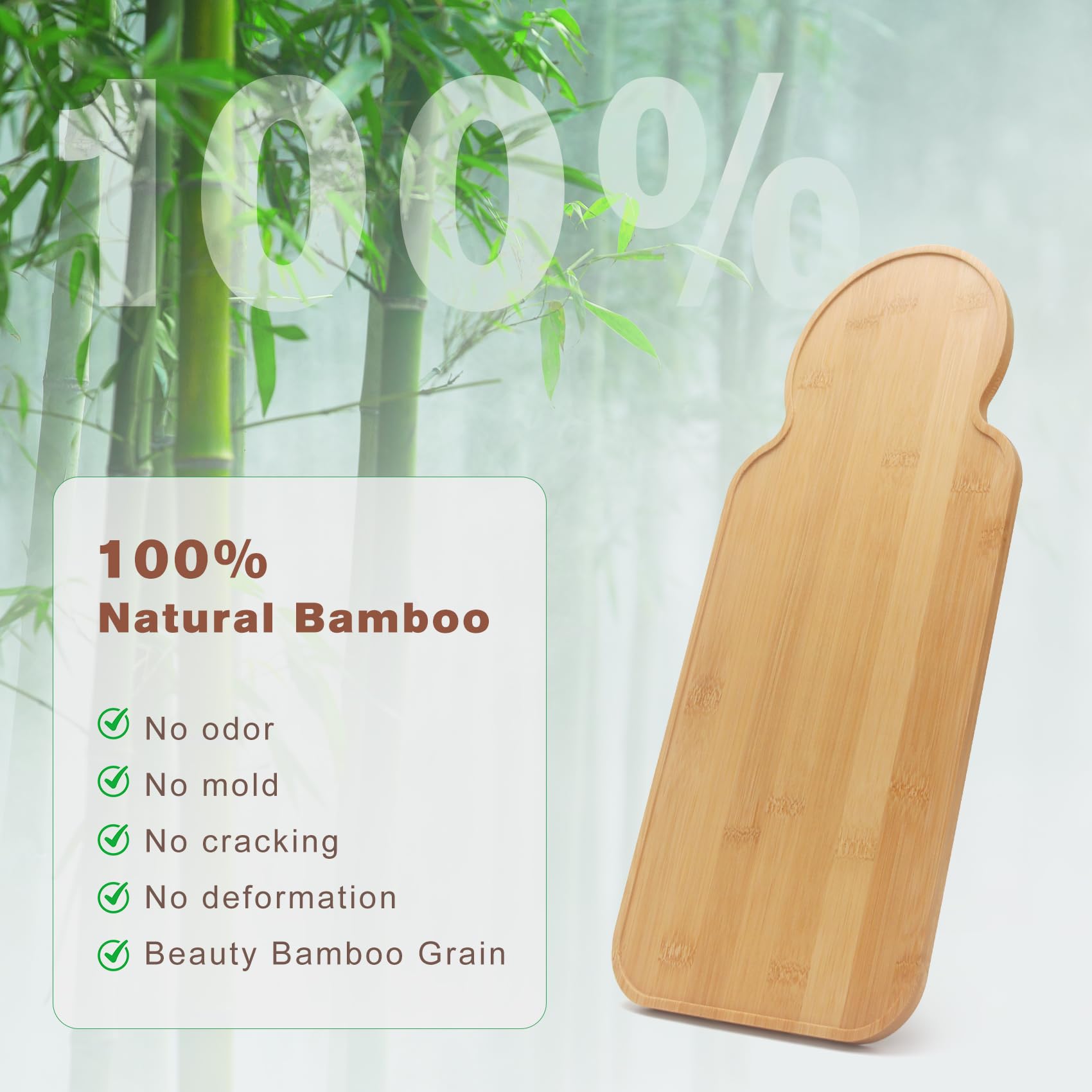 Bambú natural Jayobgo, material resistente a deformaciones para uso prolongado.