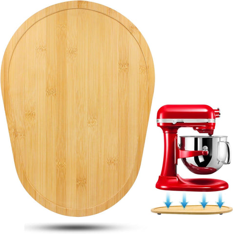 JAYOBGO mat deslizante de bambú para KitchenAid 5-8 qt facilita mover la batidora