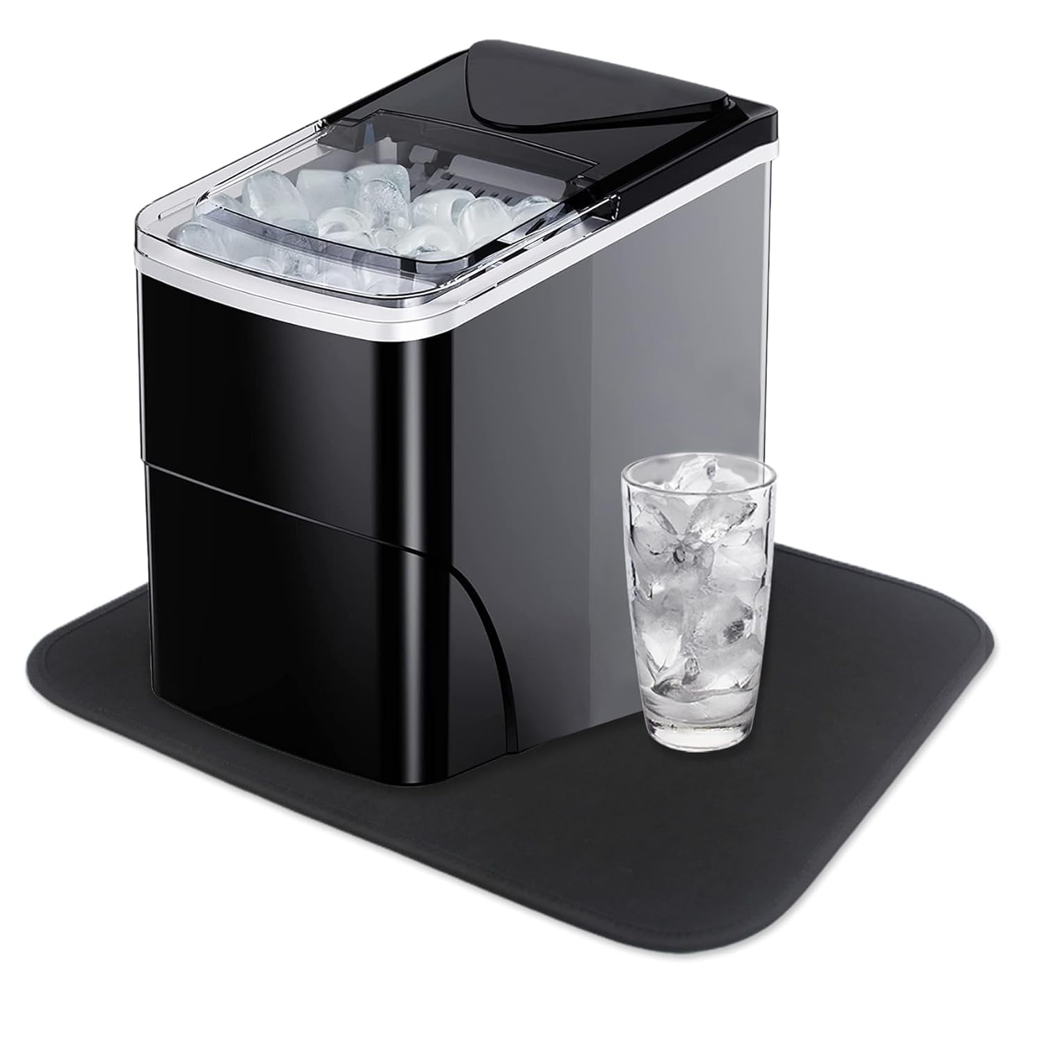 Tapete Jayobgo para máquina de hielo en encimera mantiene la superficie seca.