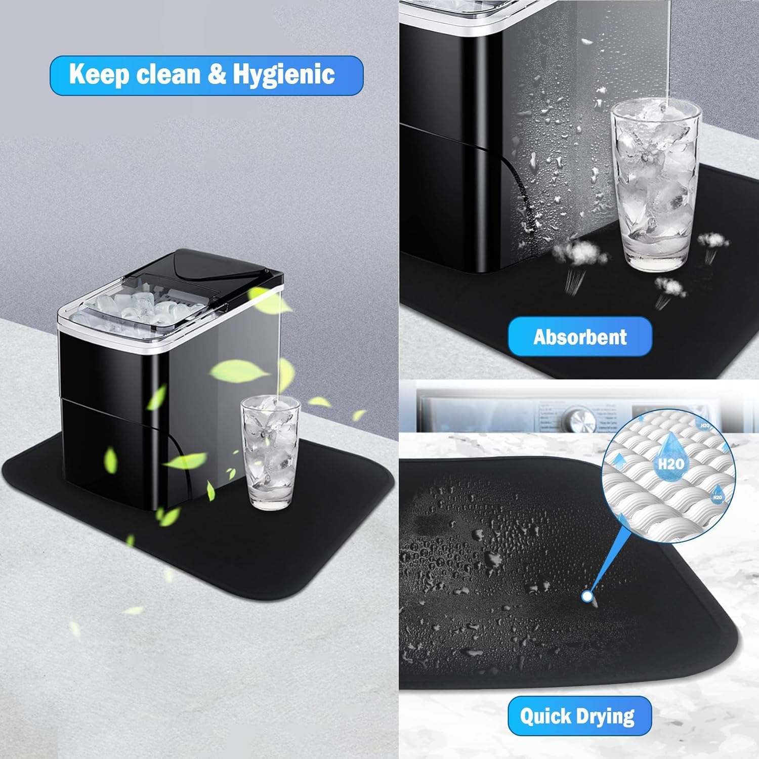Tapete Jayobgo facilita mover la máquina de hielo sin esfuerzo.