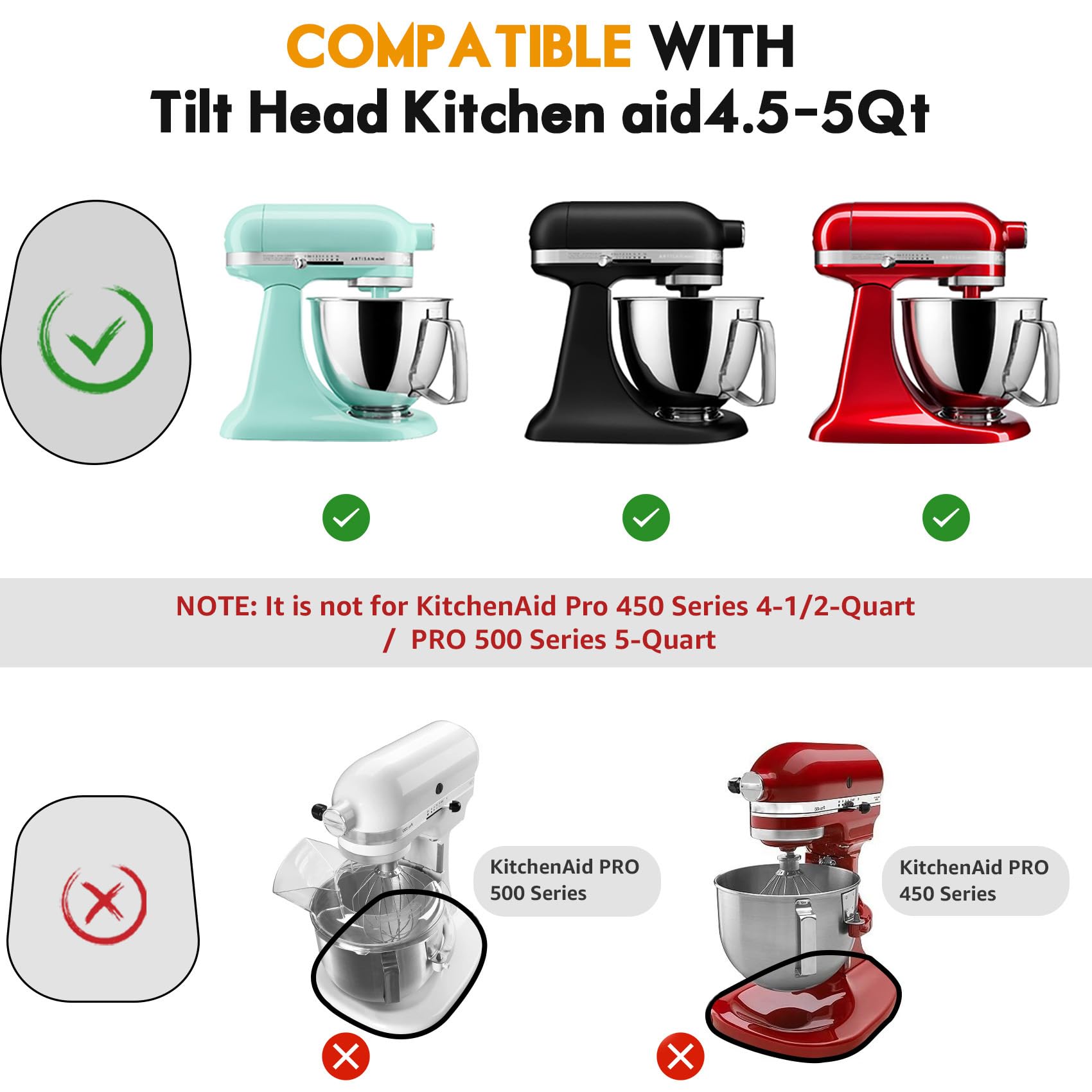 JAYOBGO protección de encimera en bambú para KitchenAid, evita rayaduras.