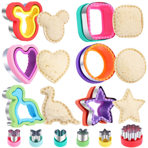 Jaystate cortadores sándwich 12 piezas, ideal para loncheras escolares.