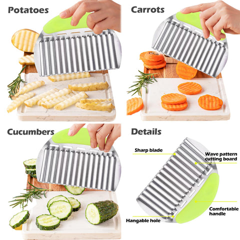 Verduras cortadas en ondas para presentaciones atractivas con JAYVAR