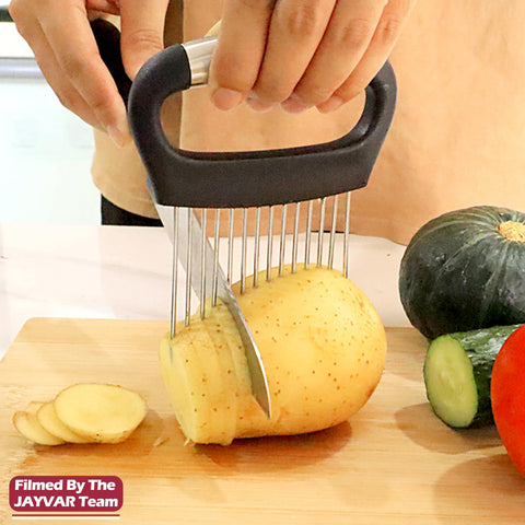 Mango ergonómico Jayvar con agarre cómodo para cortar y picar