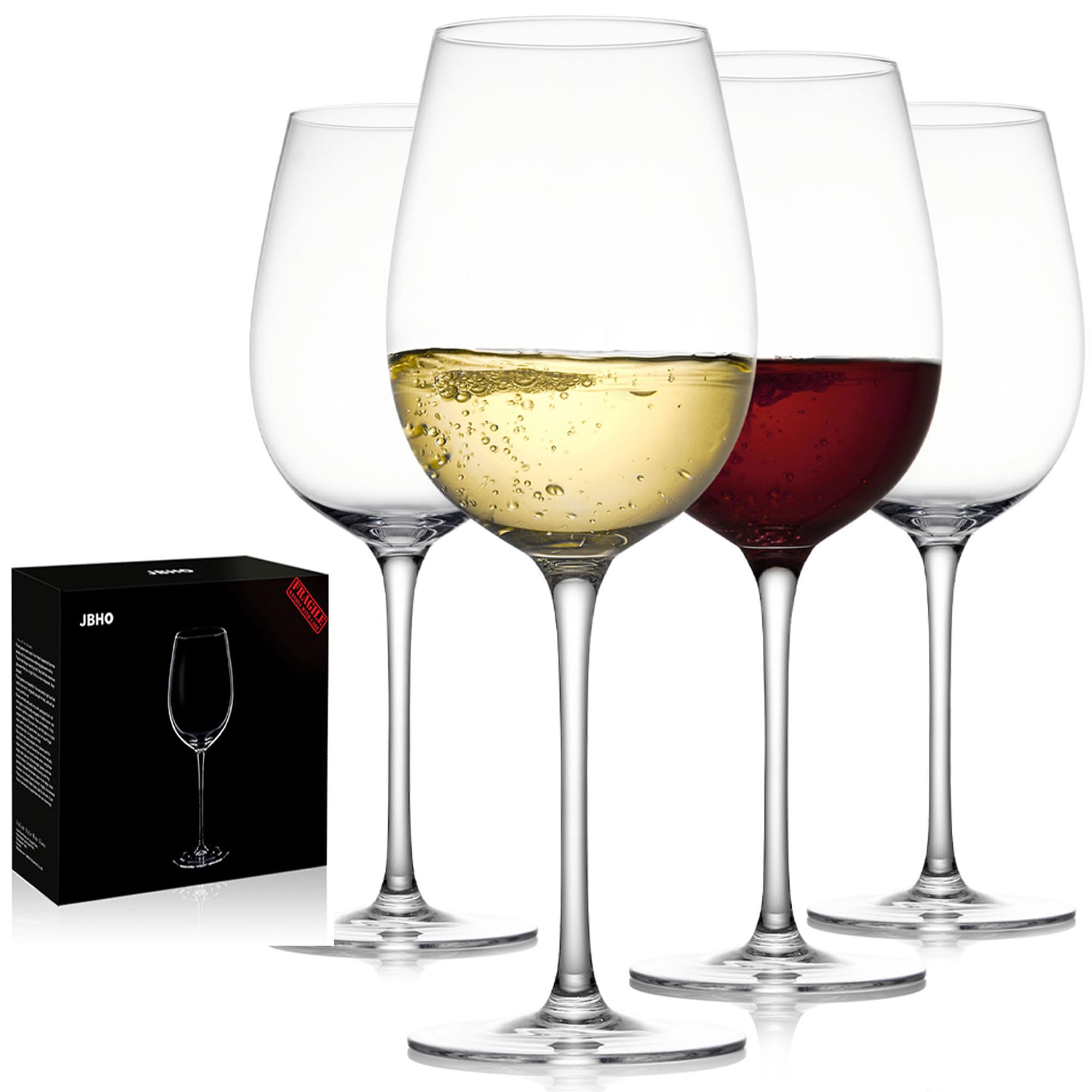 Copas JBHO de cristal italiano soplado 18 oz para cenas elegantes