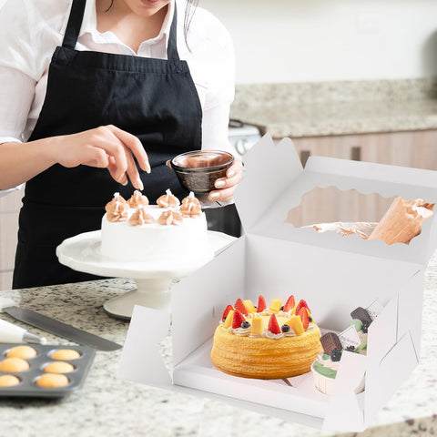 Caja JCD para pasteles 7x5x9 pulgadas, transporte seguro