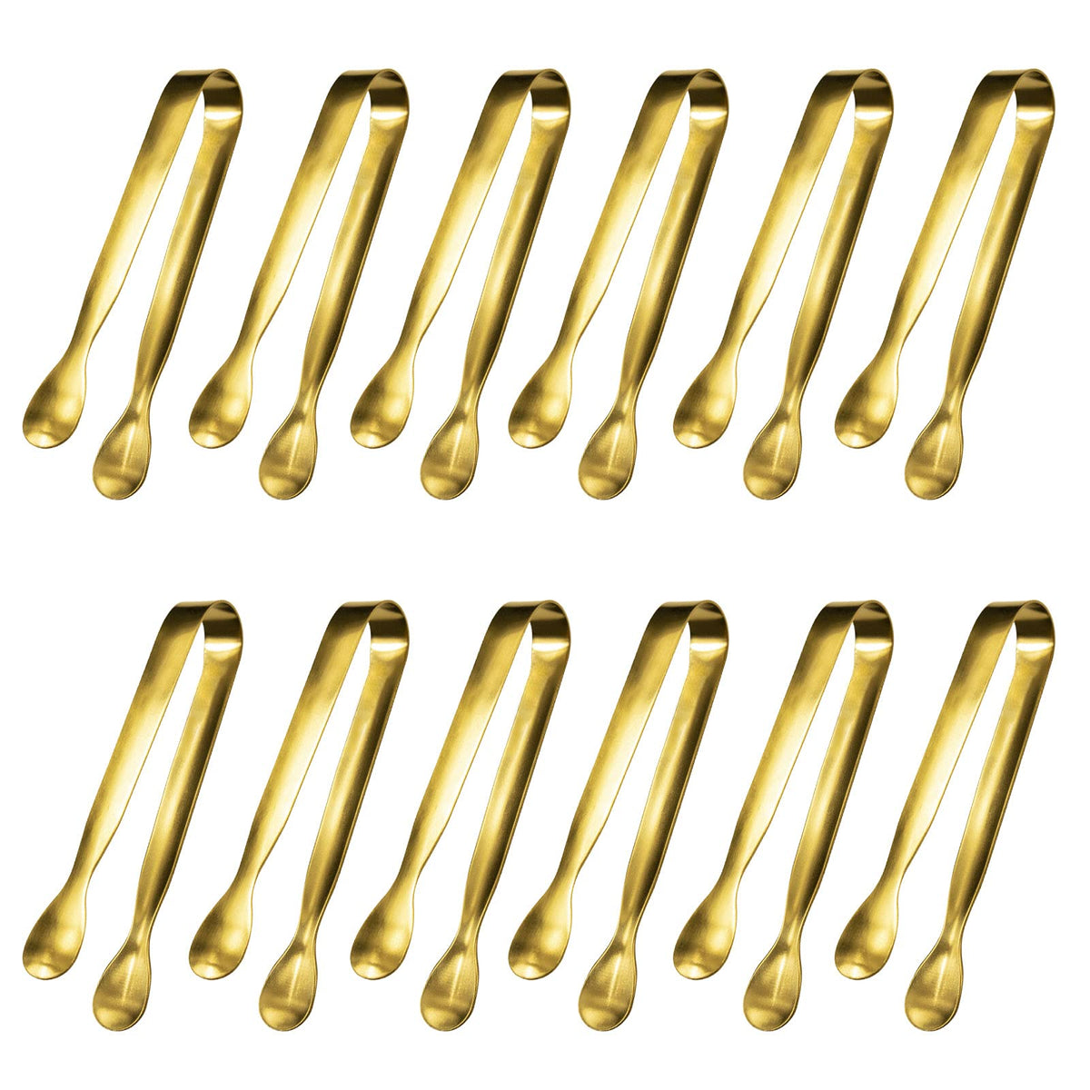Pinzas para servir oro de JCREN, 4 pulgadas, ideales para aperitivos y cubos de hielo.