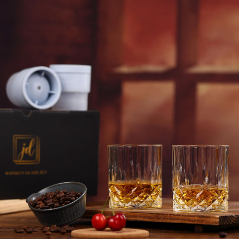 JDGOME set regalo whisky con copas cristal y moldes.