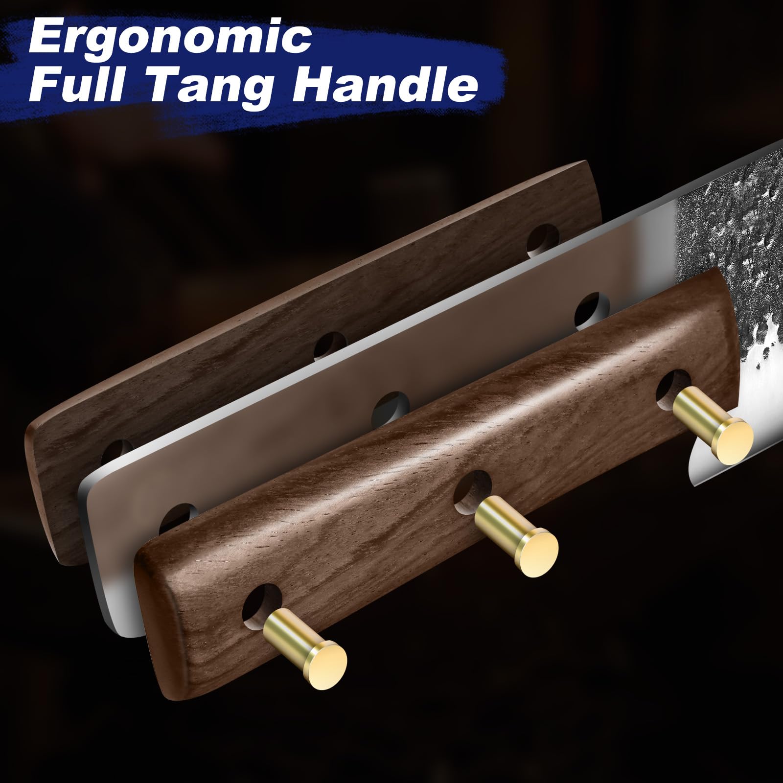 Cuchillo JDRICHX espiga-completa-8-pulgadas para mayor estabilidad